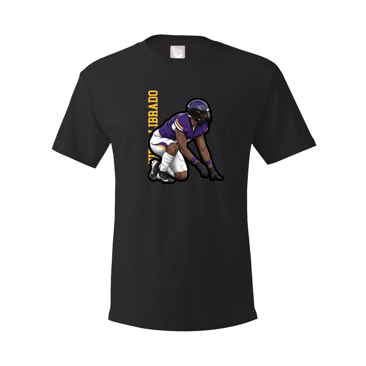 Youth Tee — Name Vertical in Black