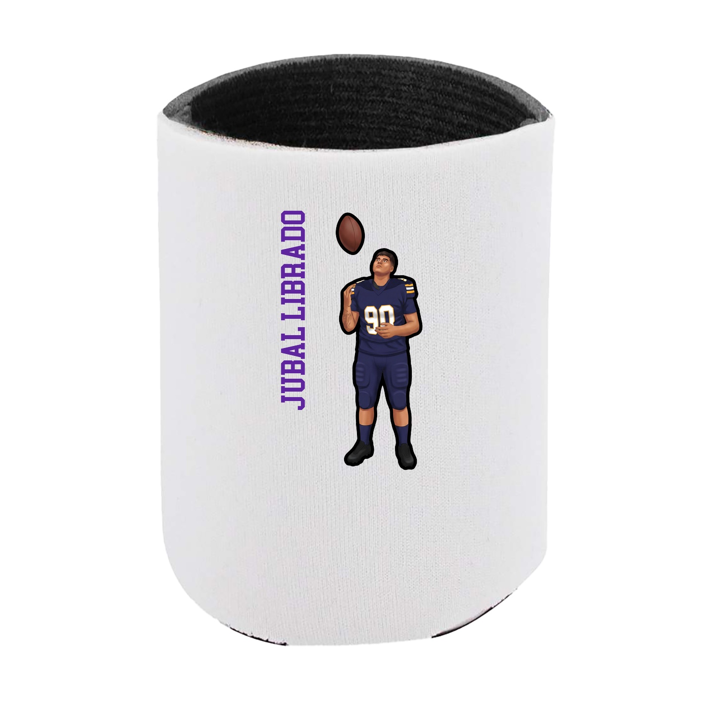 Can Holder — Name Vertical in White