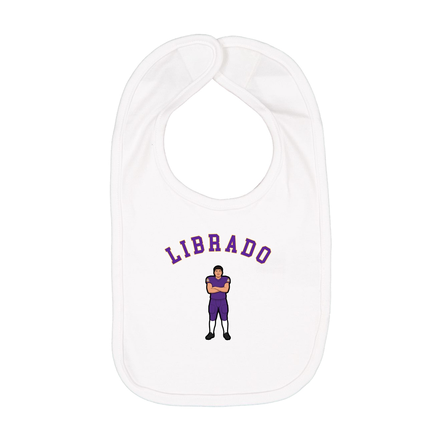 Infant Bib — Shirsey Arch in White