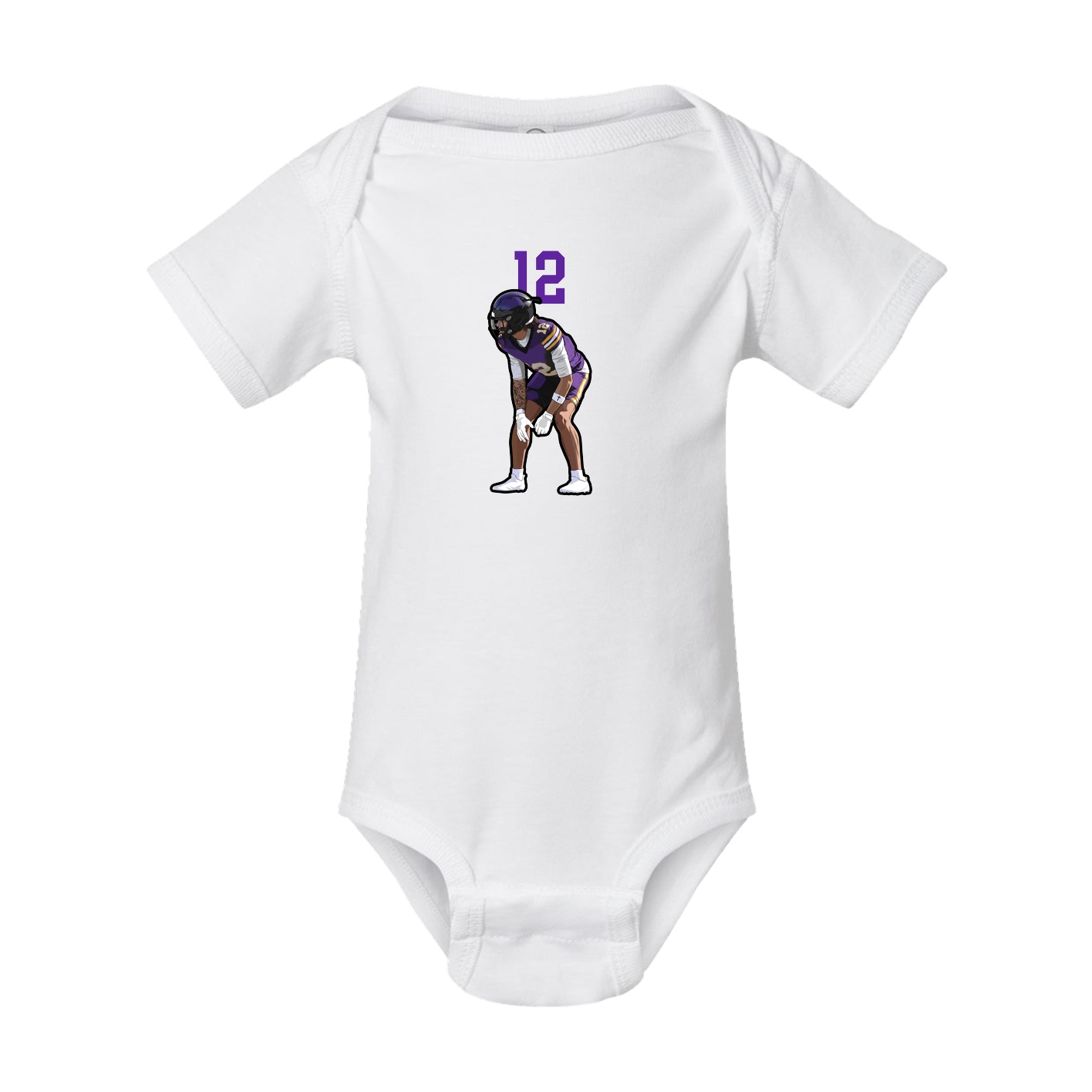 Baby Onesie — Number Top in White