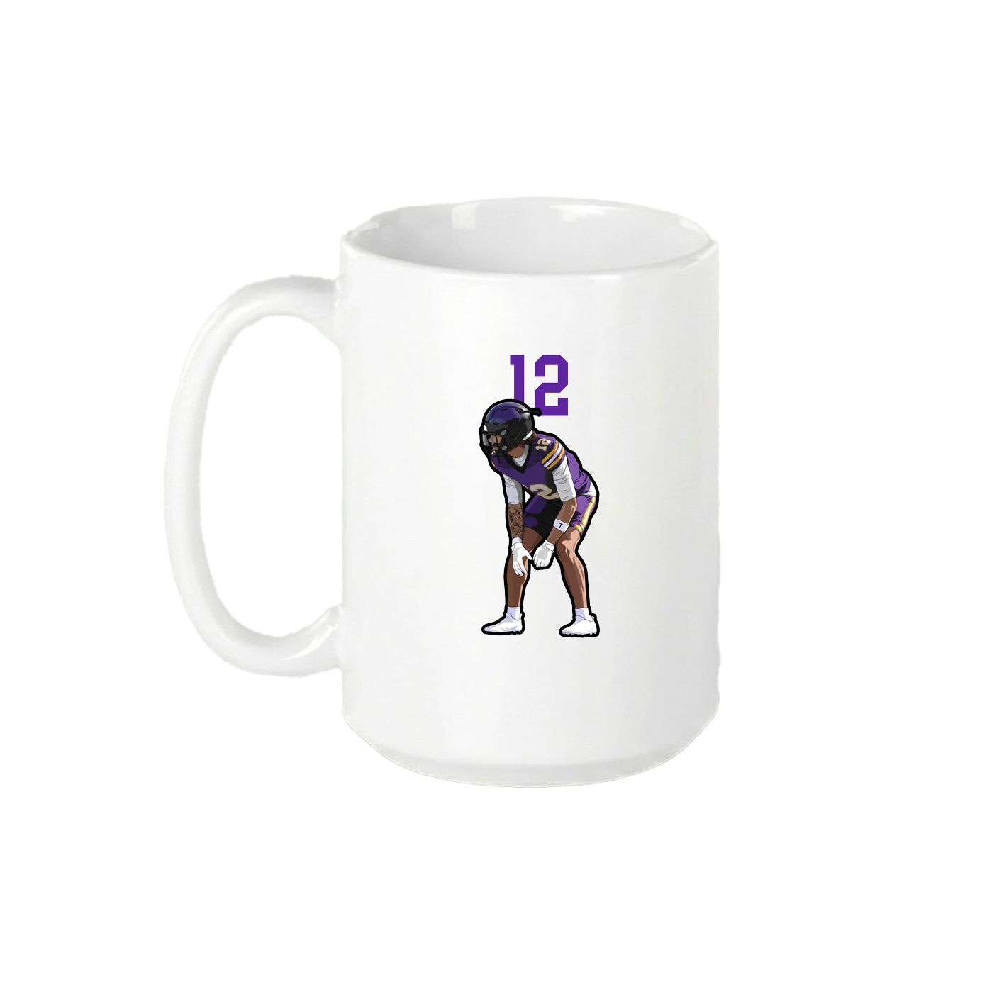 15oz Coffee Mug — Number Top in White