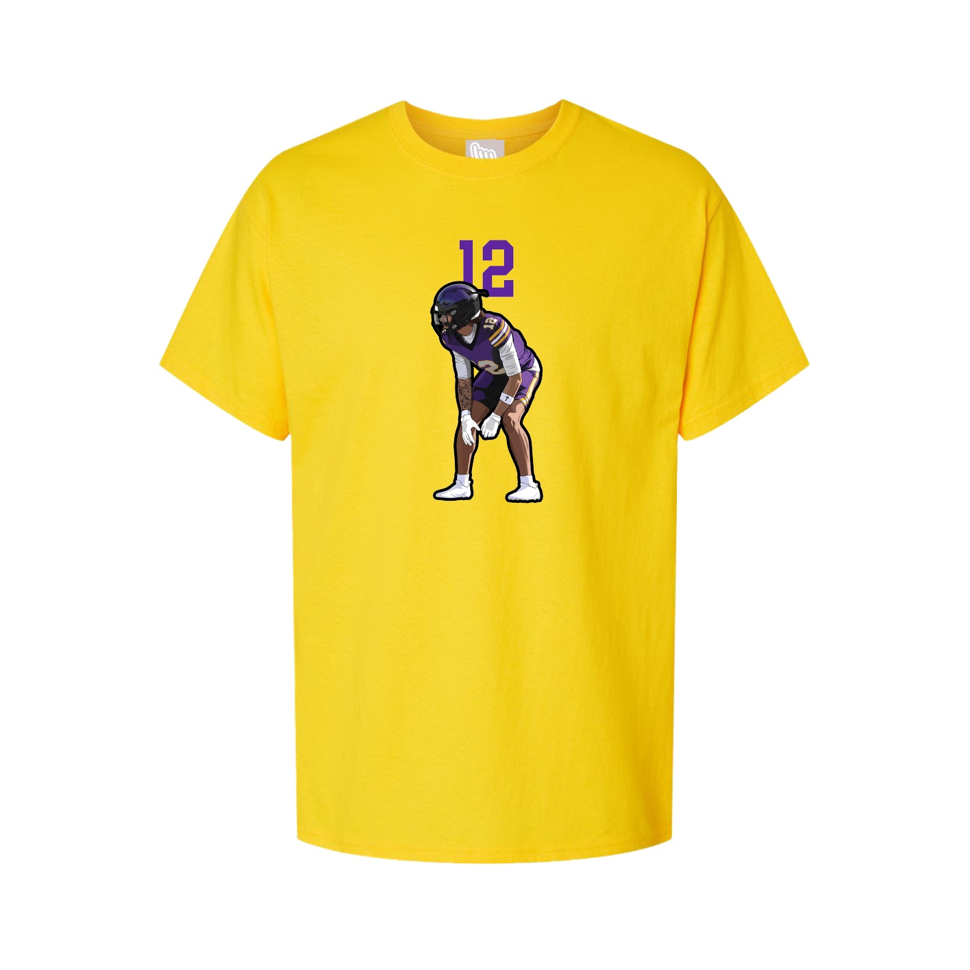 Youth Tee — Number Top in Gold