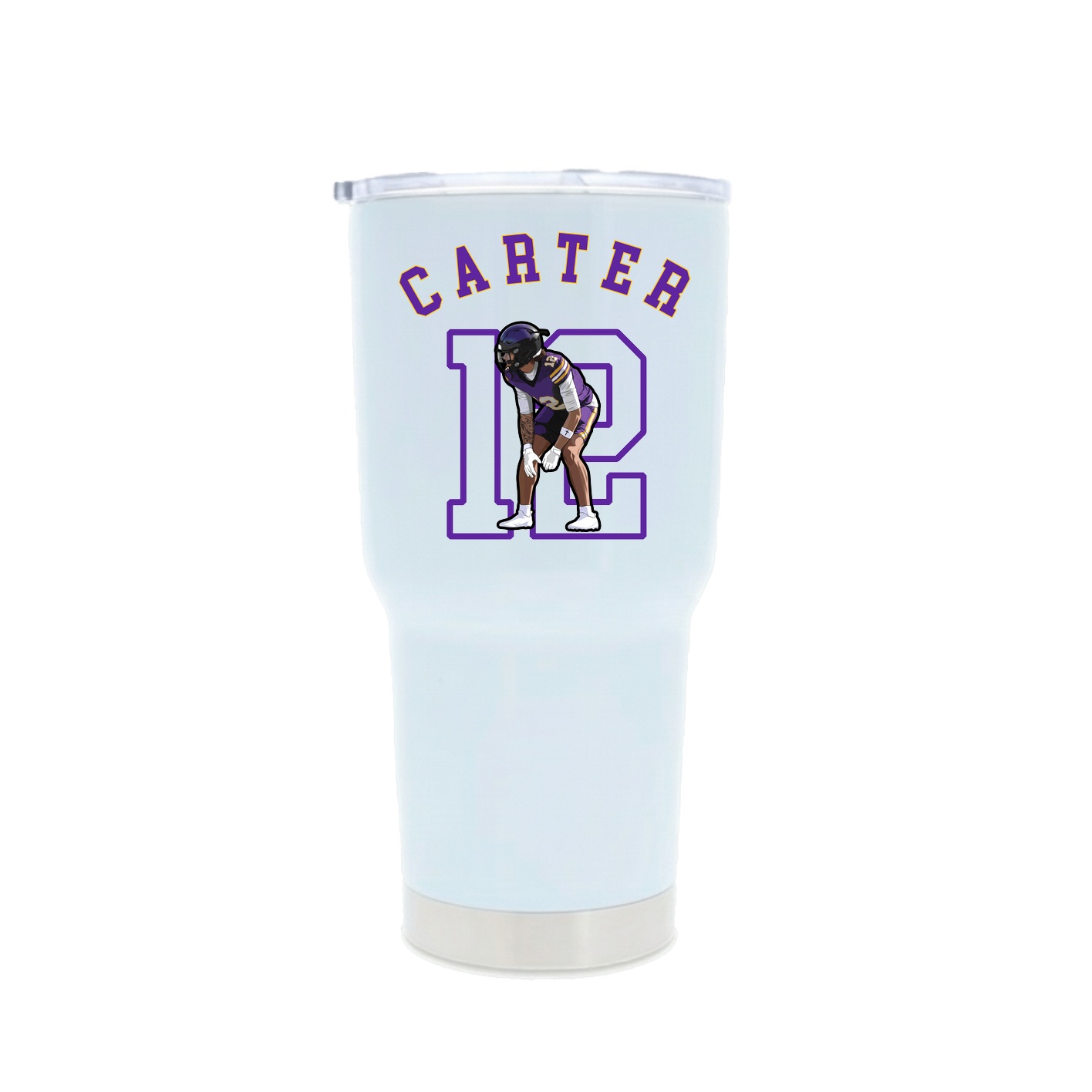 30oz Stainless Steel Tumbler — Shirsey Arch in White