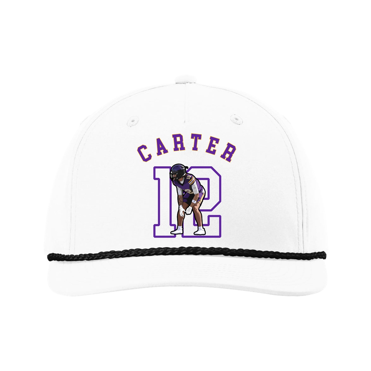 Five-Panel Classic Rope Cap — Shirsey Arch in White
