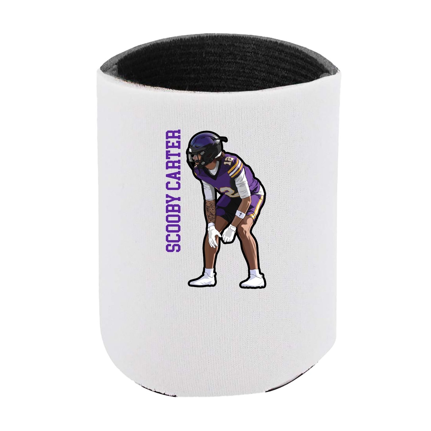 Can Holder — Name Vertical in White