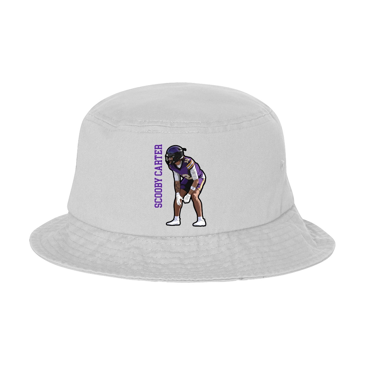 Bucket Cap — Name Vertical in White