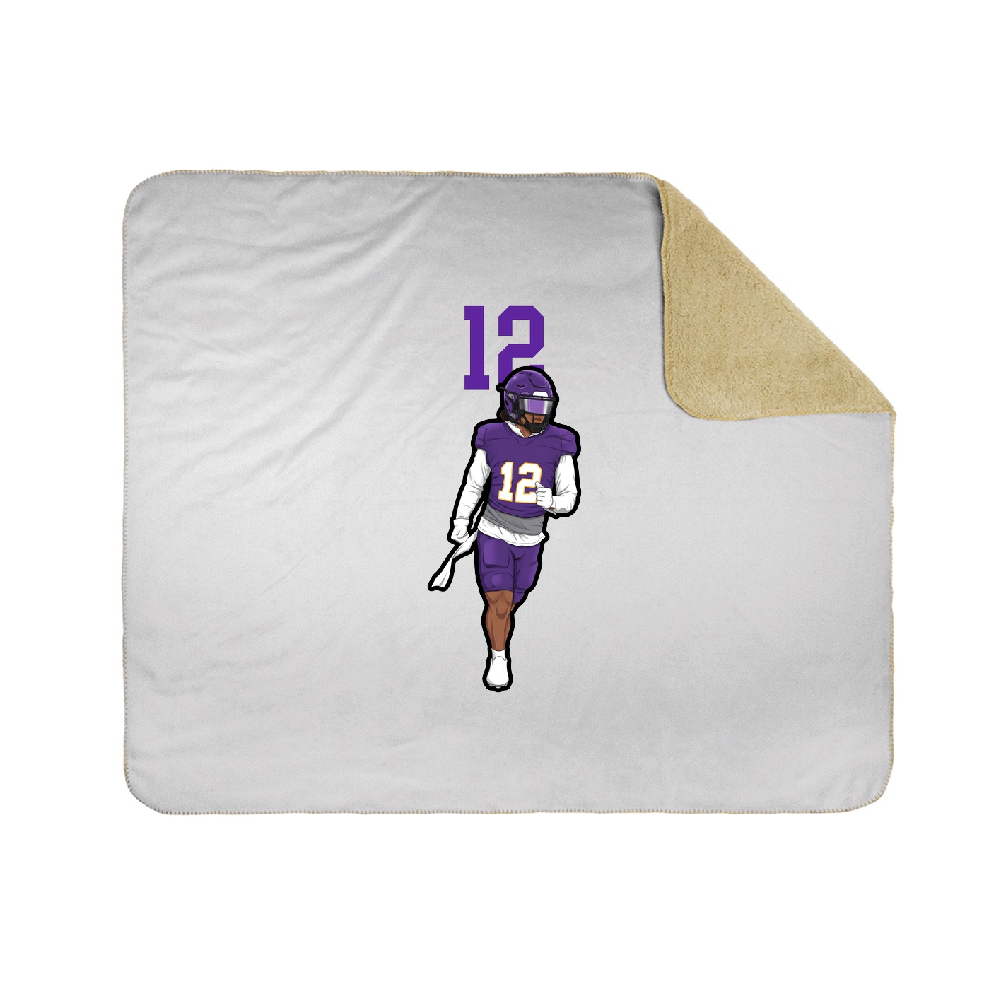 Throw Blanket — Number Top in White