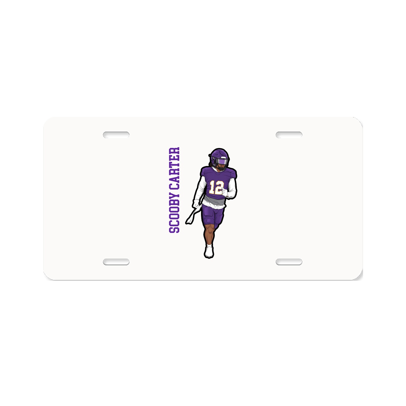 License Plate — Name Vertical in Classic