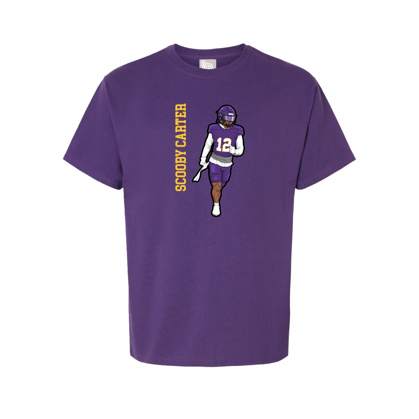 Tee — Name Vertical in Purple