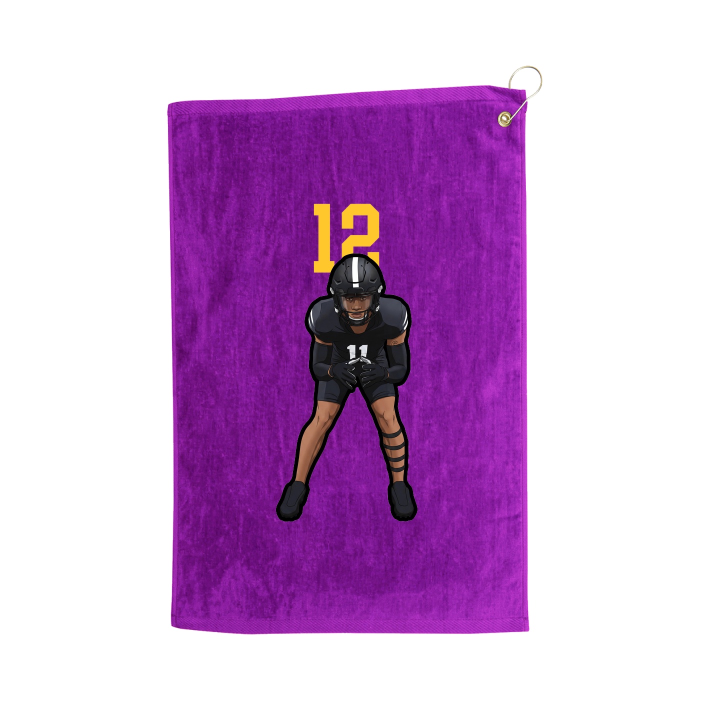 Golf Towel — Number Top in Purple
