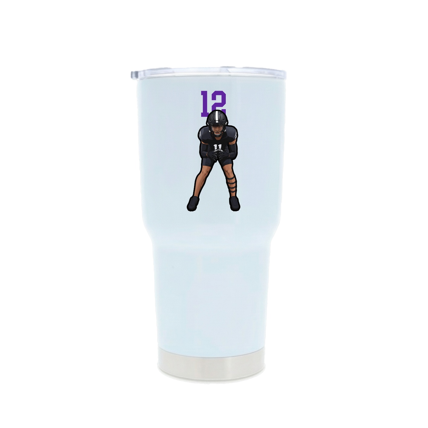 30oz Stainless Steel Tumbler — Number Top in White