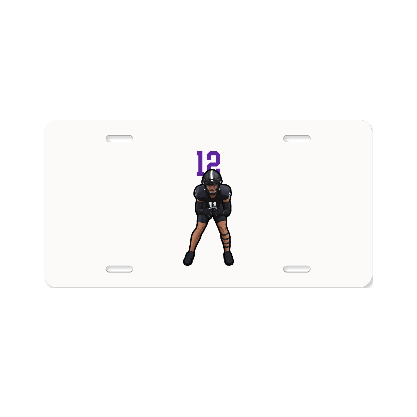 License Plate — Number Top in Classic
