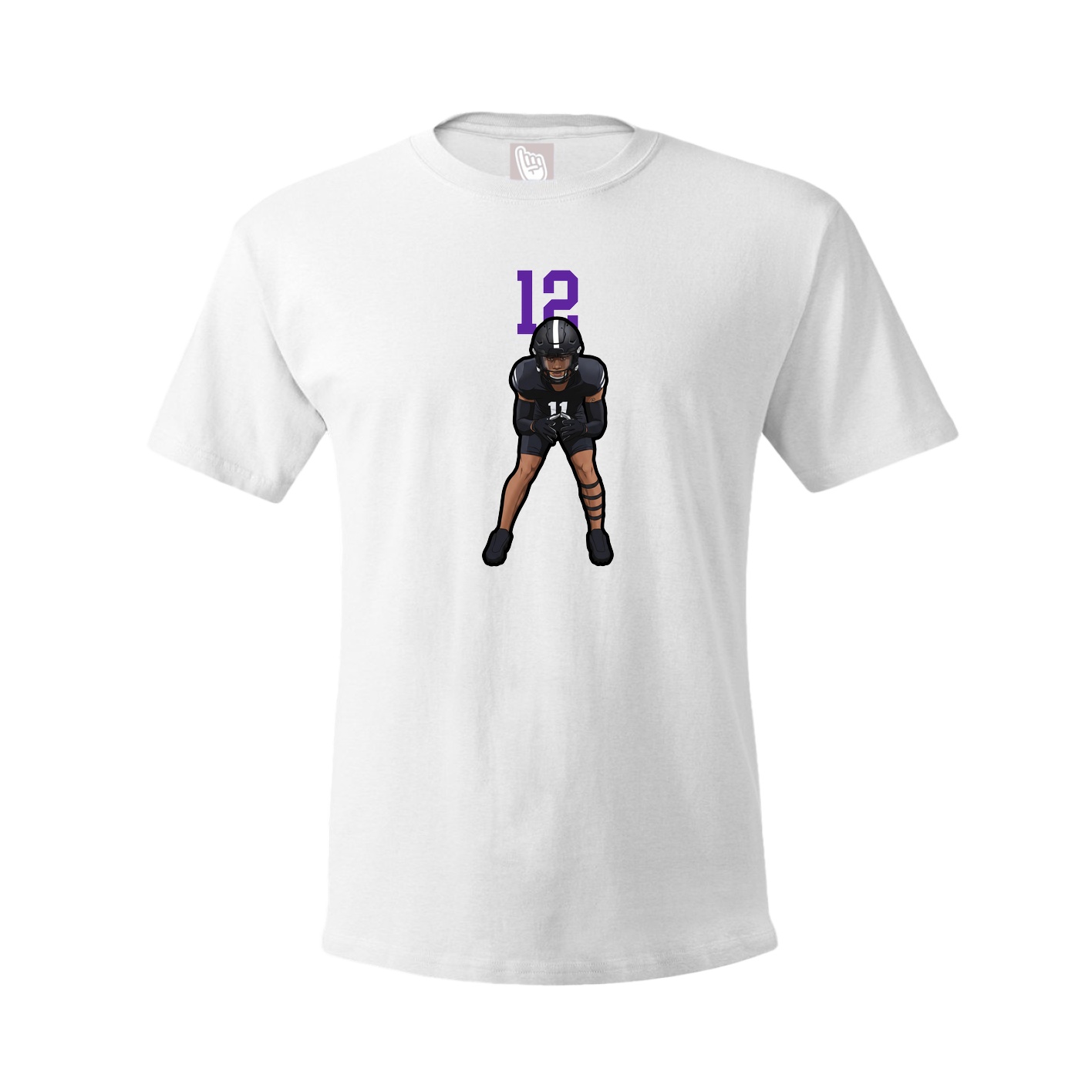 Youth Tee — Number Top in White