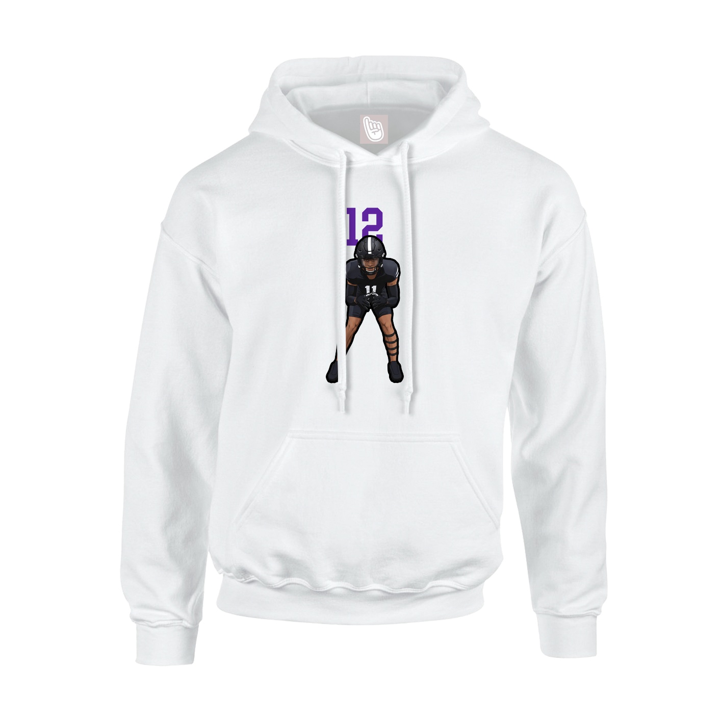 Hoodie — Number Top in White