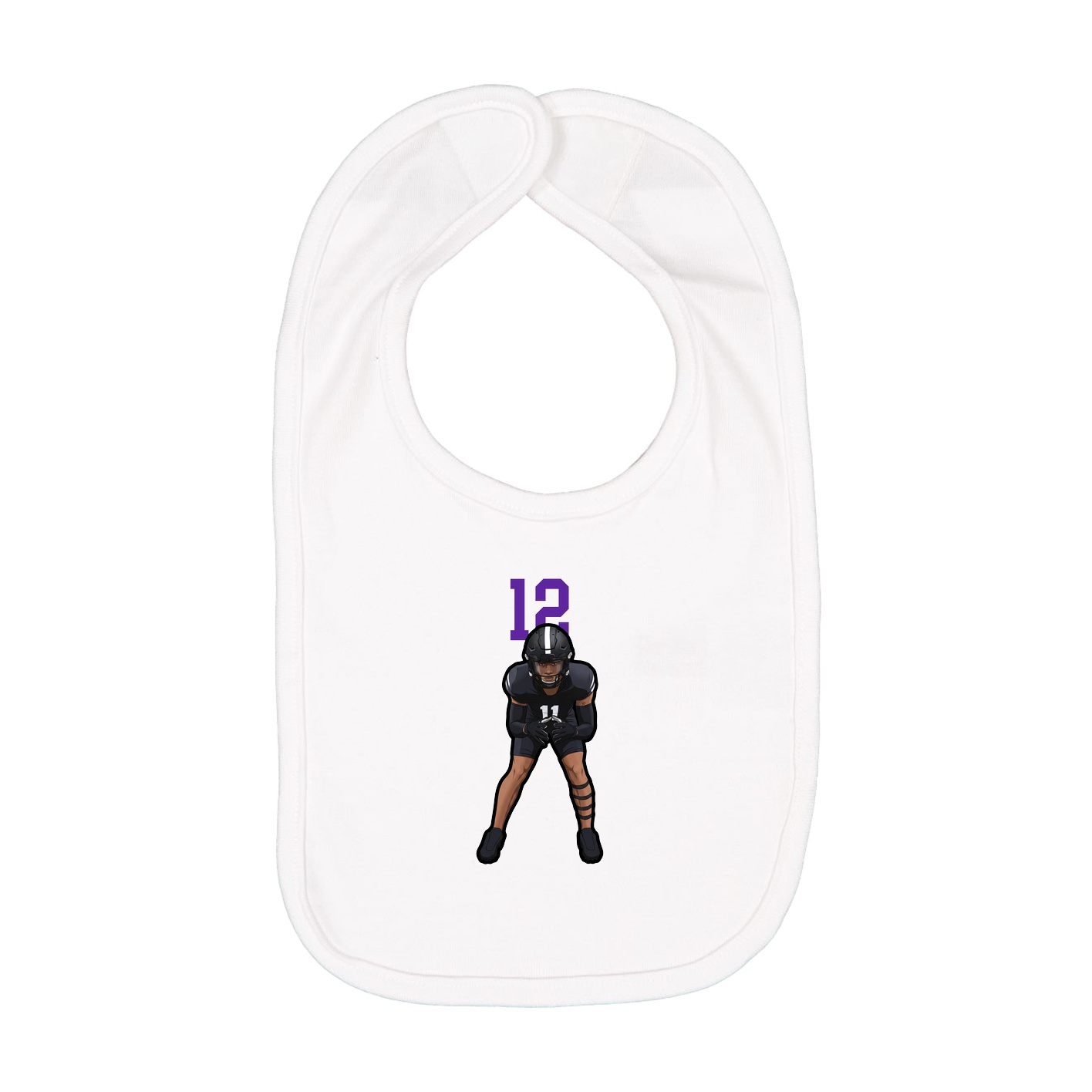 Infant Bib — Number Top in White