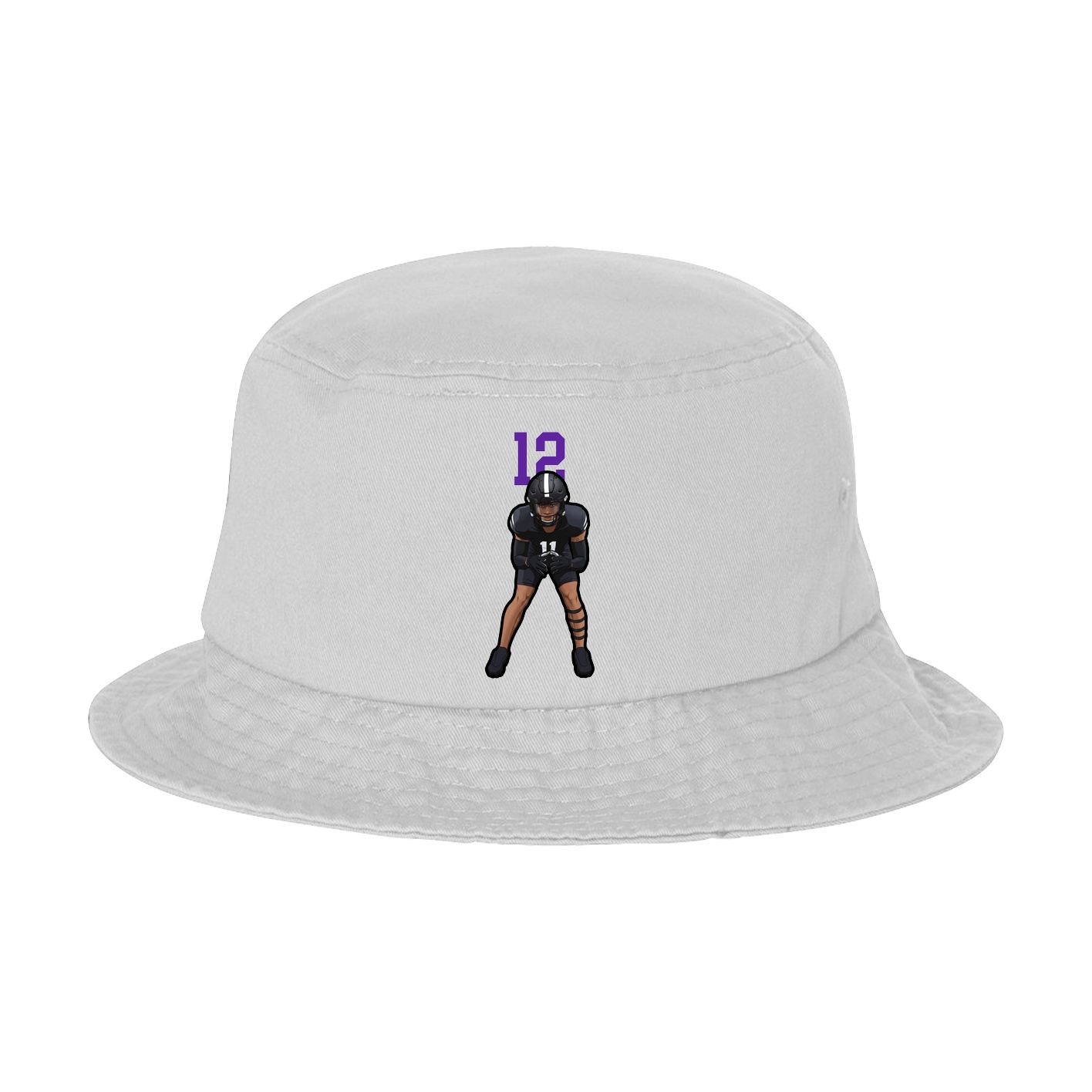 Bucket Cap — Number Top in White