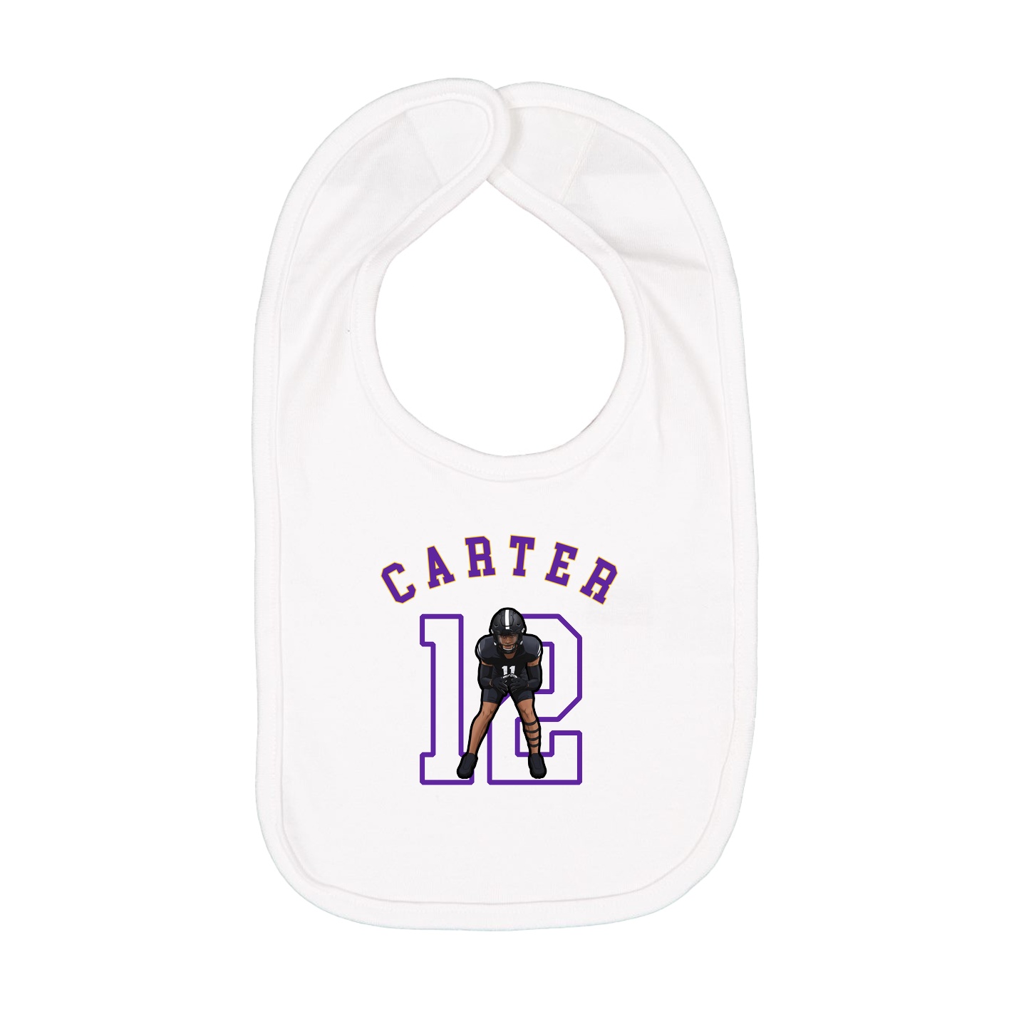 Infant Bib — Shirsey Arch in White