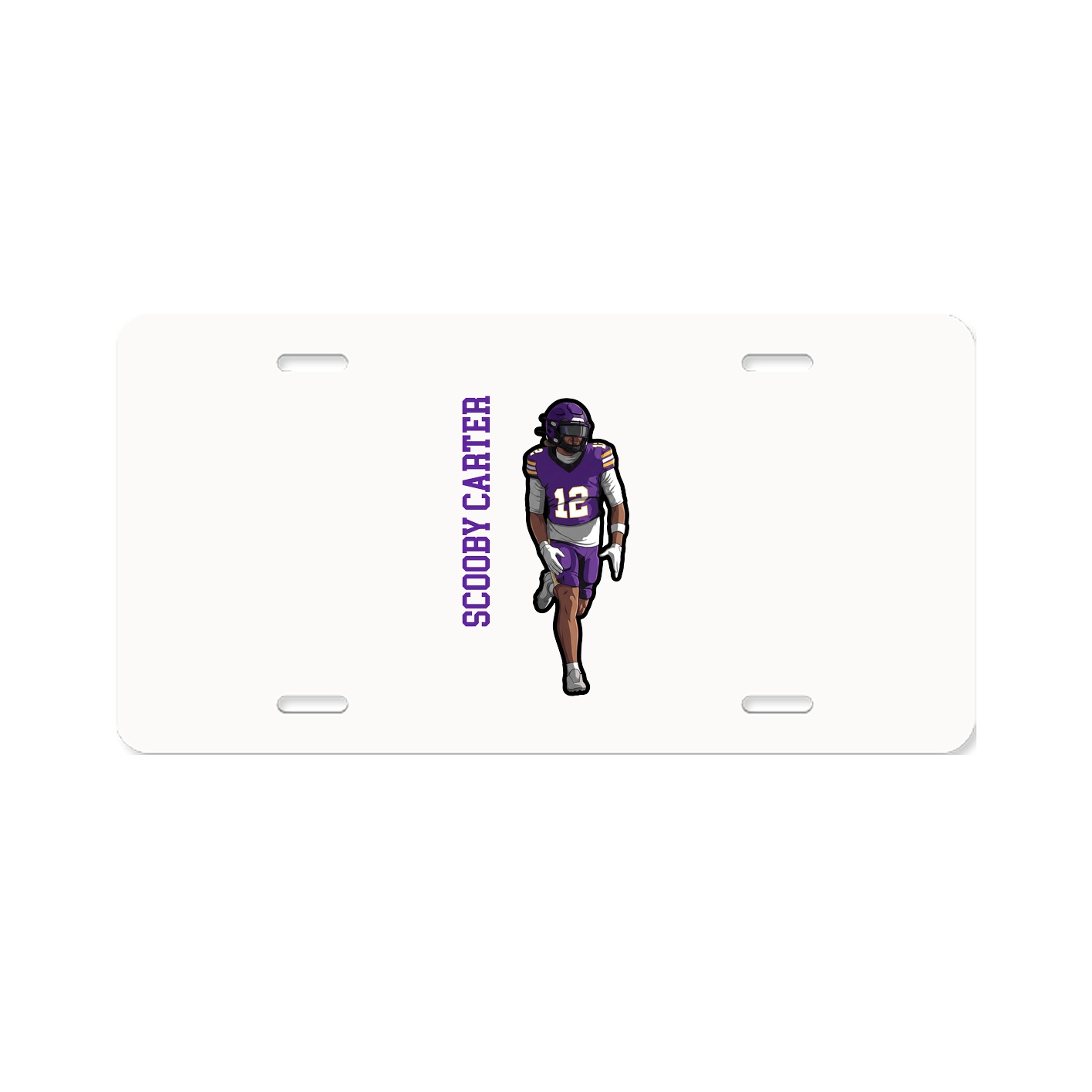 License Plate — Name Vertical in Classic