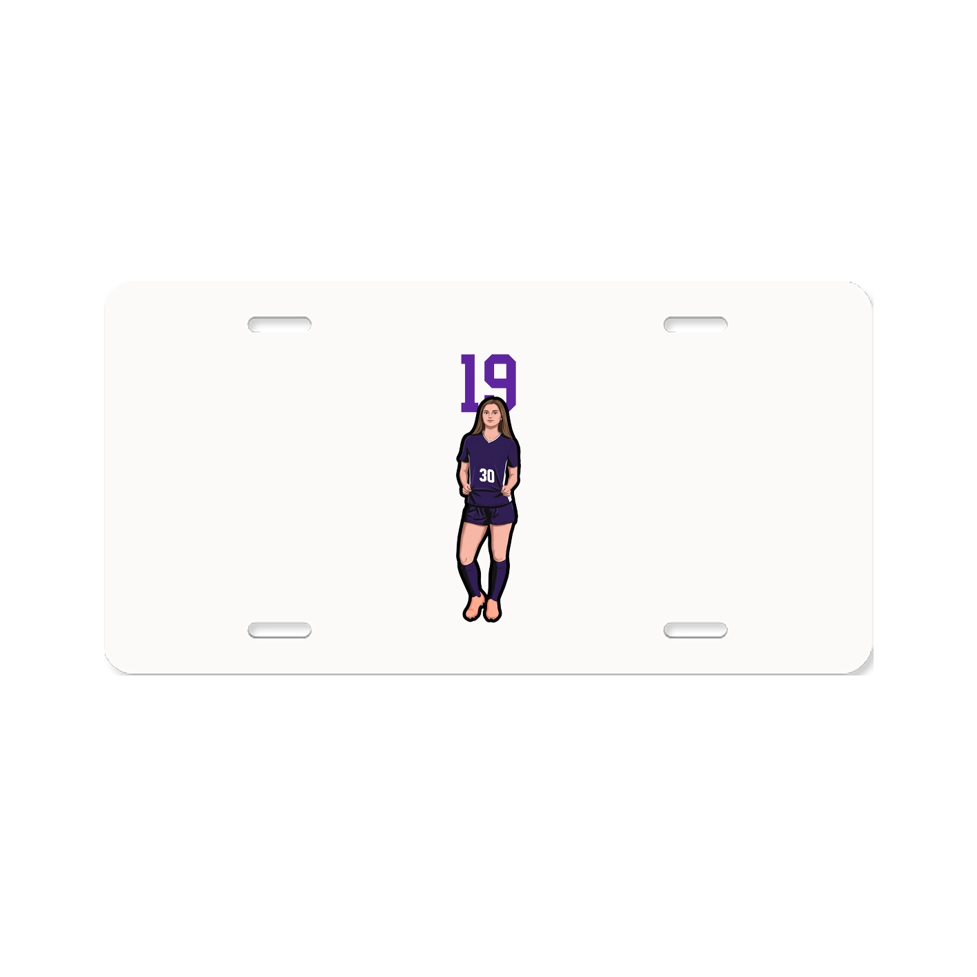 License Plate — Number Top in Classic