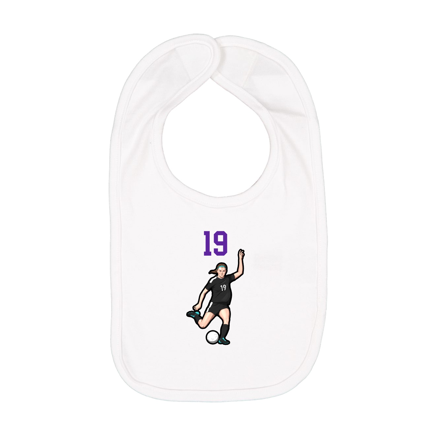 Infant Bib — Number Top in White