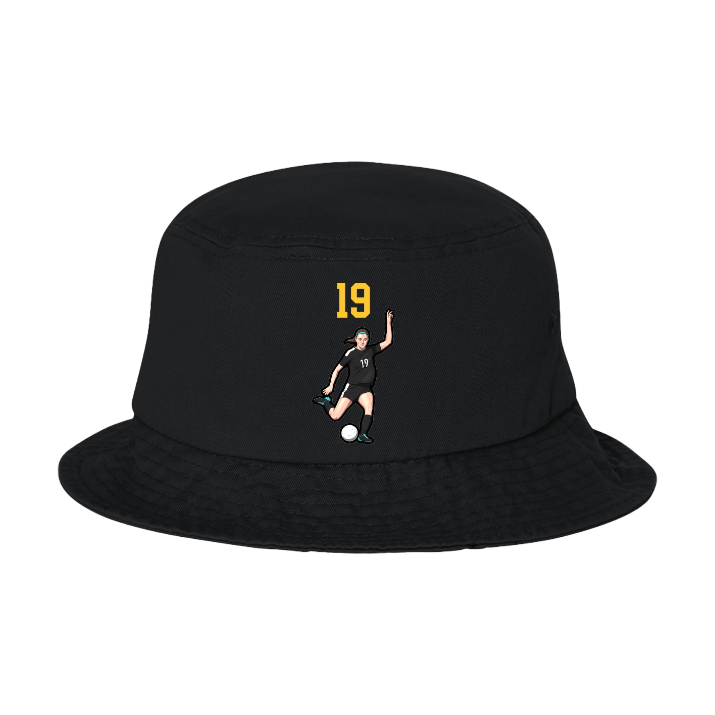 Bucket Cap — Number Top in Black
