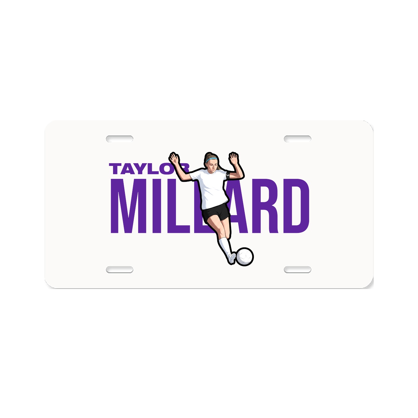 License Plate — Player Name in Classic