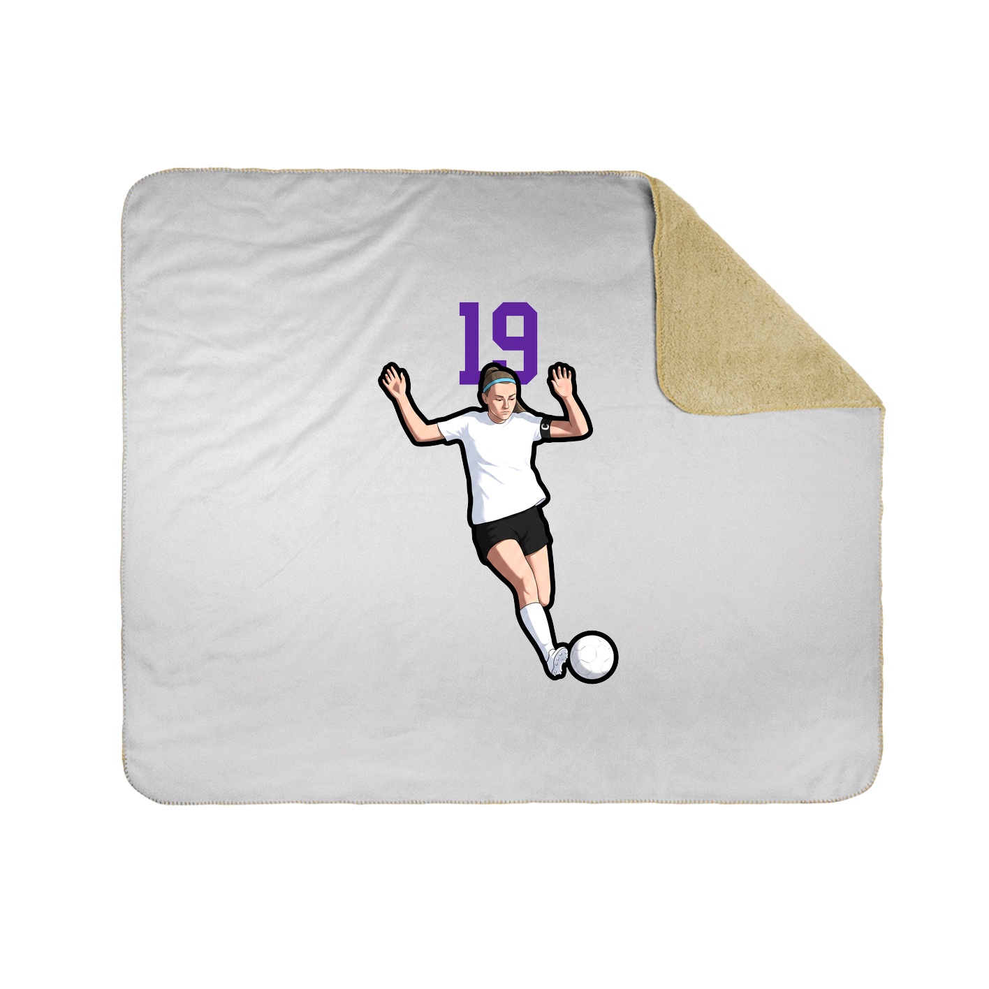 Throw Blanket — Number Top in White