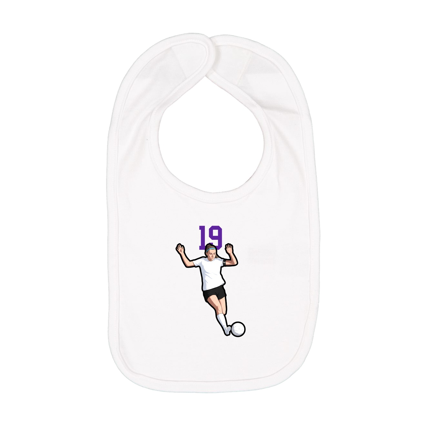 Infant Bib — Number Top in White