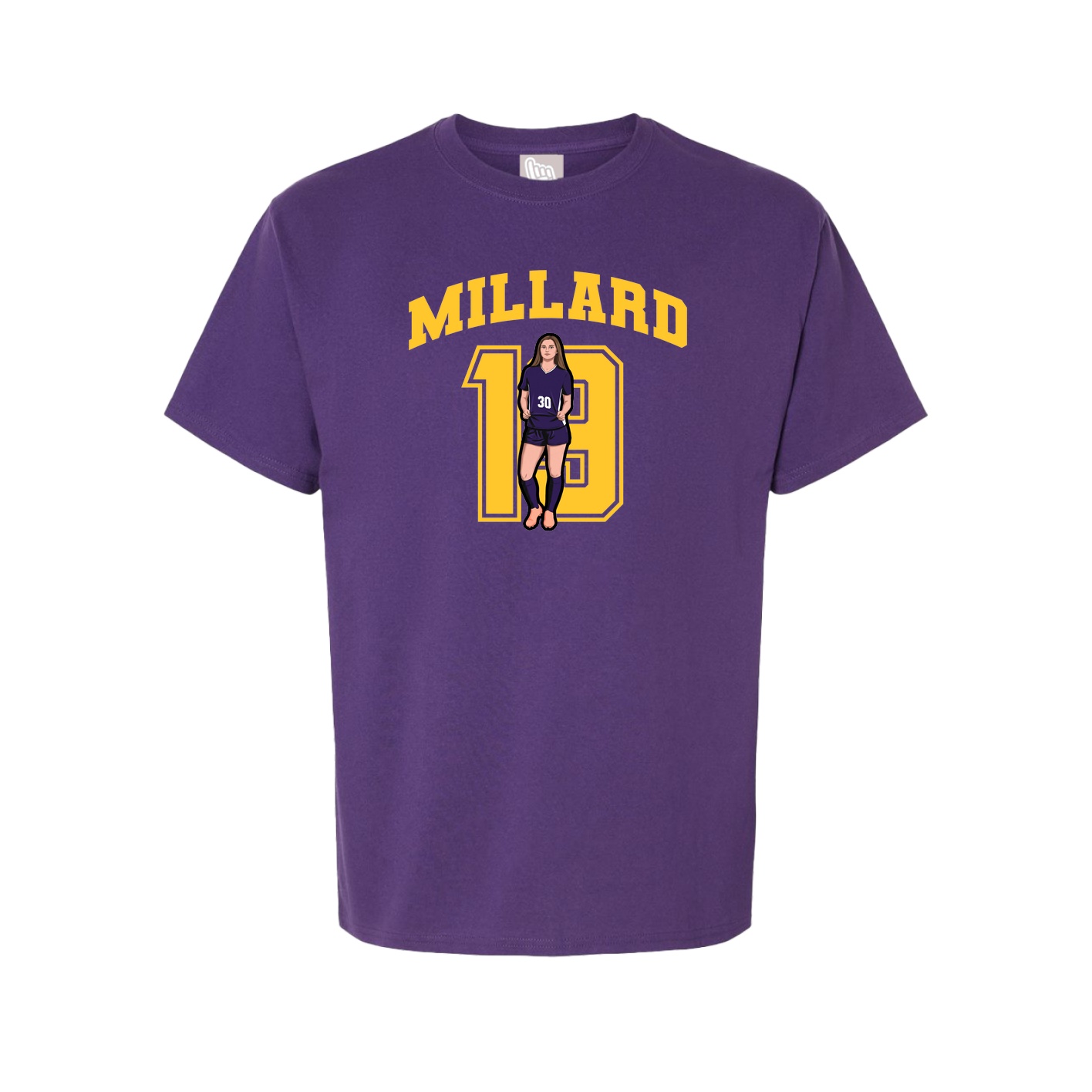 Youth Tee — Number in Purple