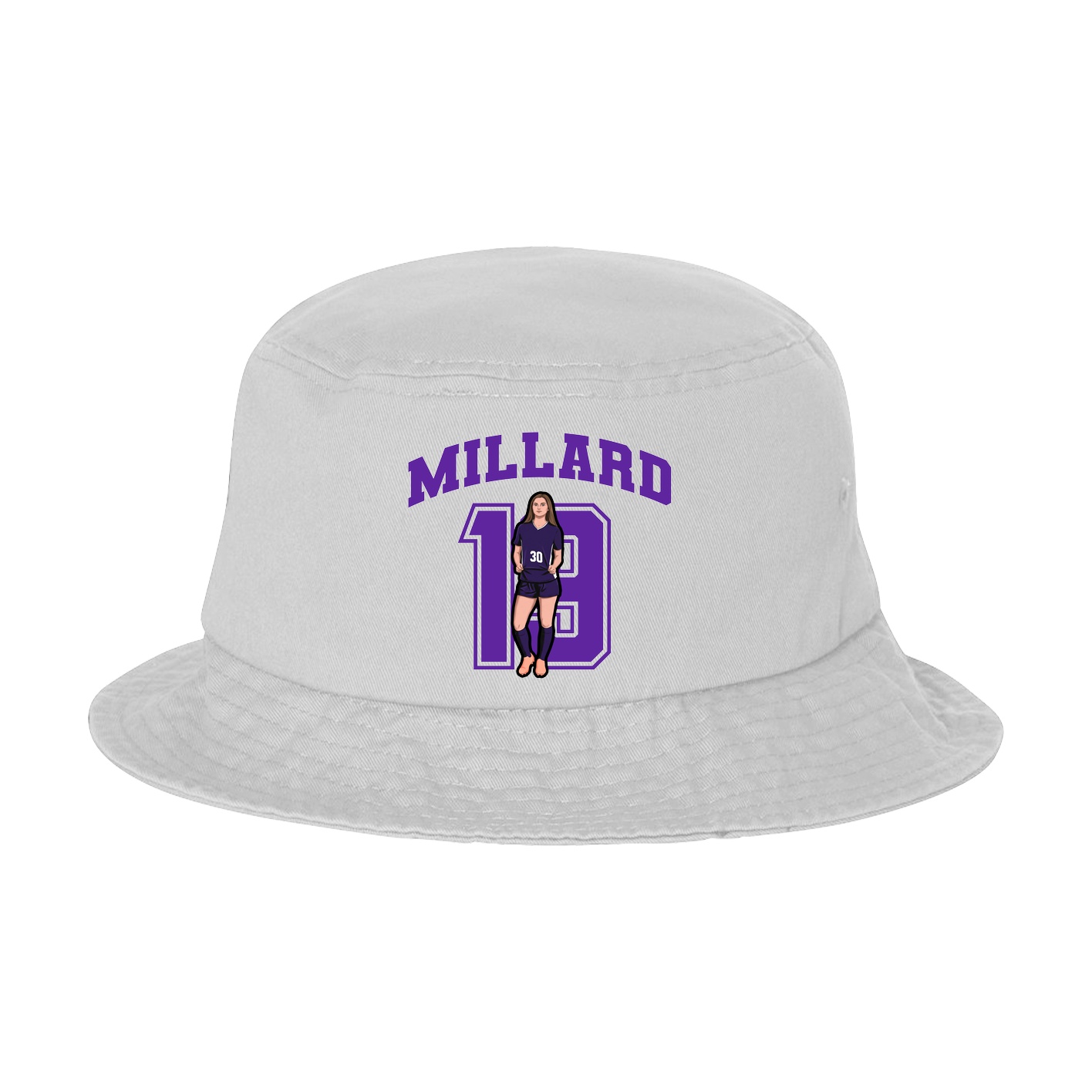 Bucket Cap — Number in White