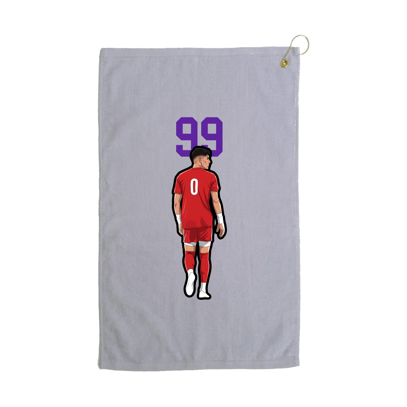 Golf Towel — Number Top in Grey