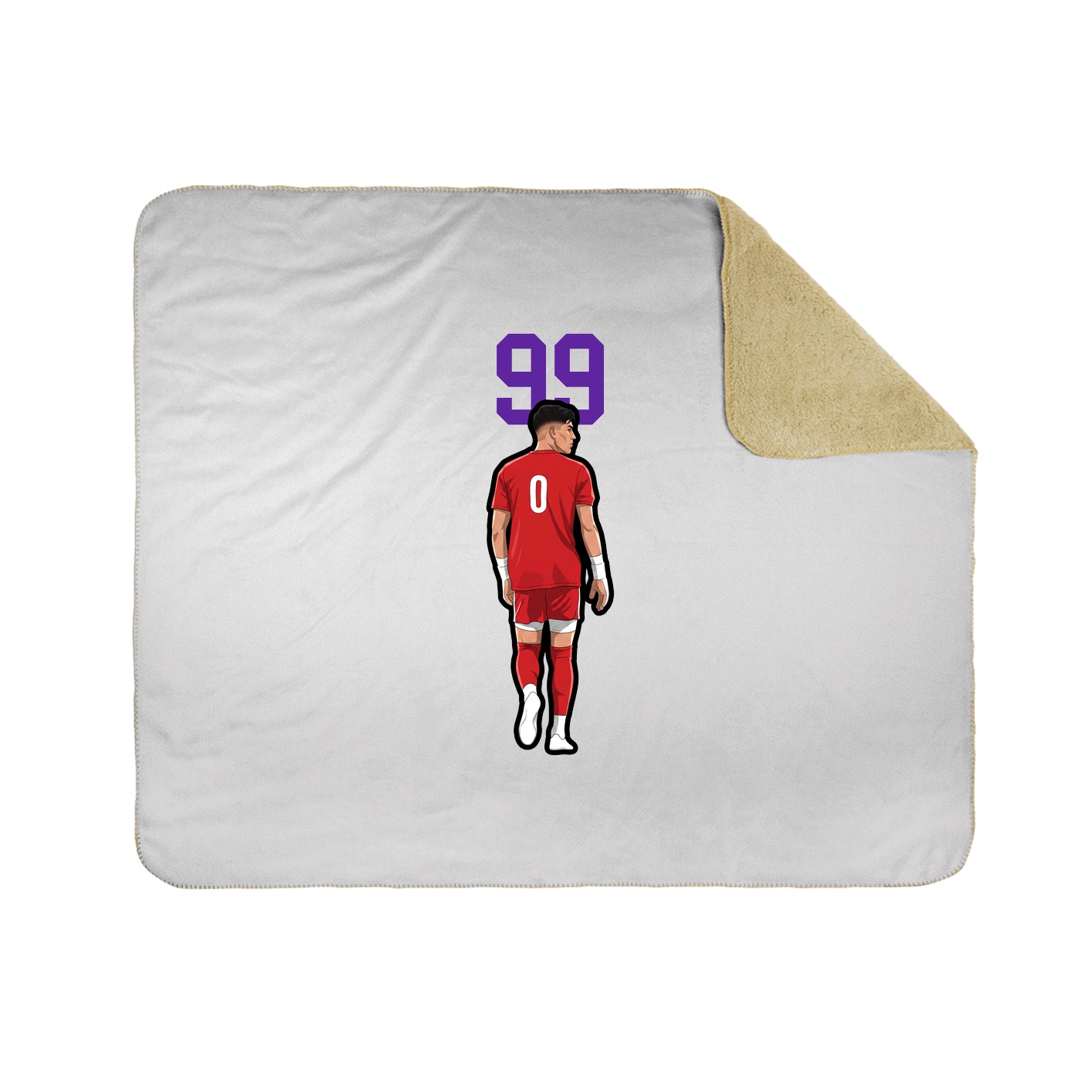 Throw Blanket — Number Top in White