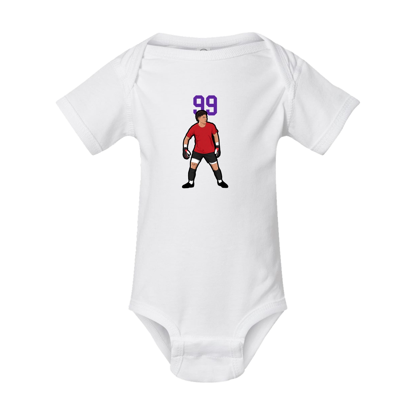 Baby Onesie — Number Top in White