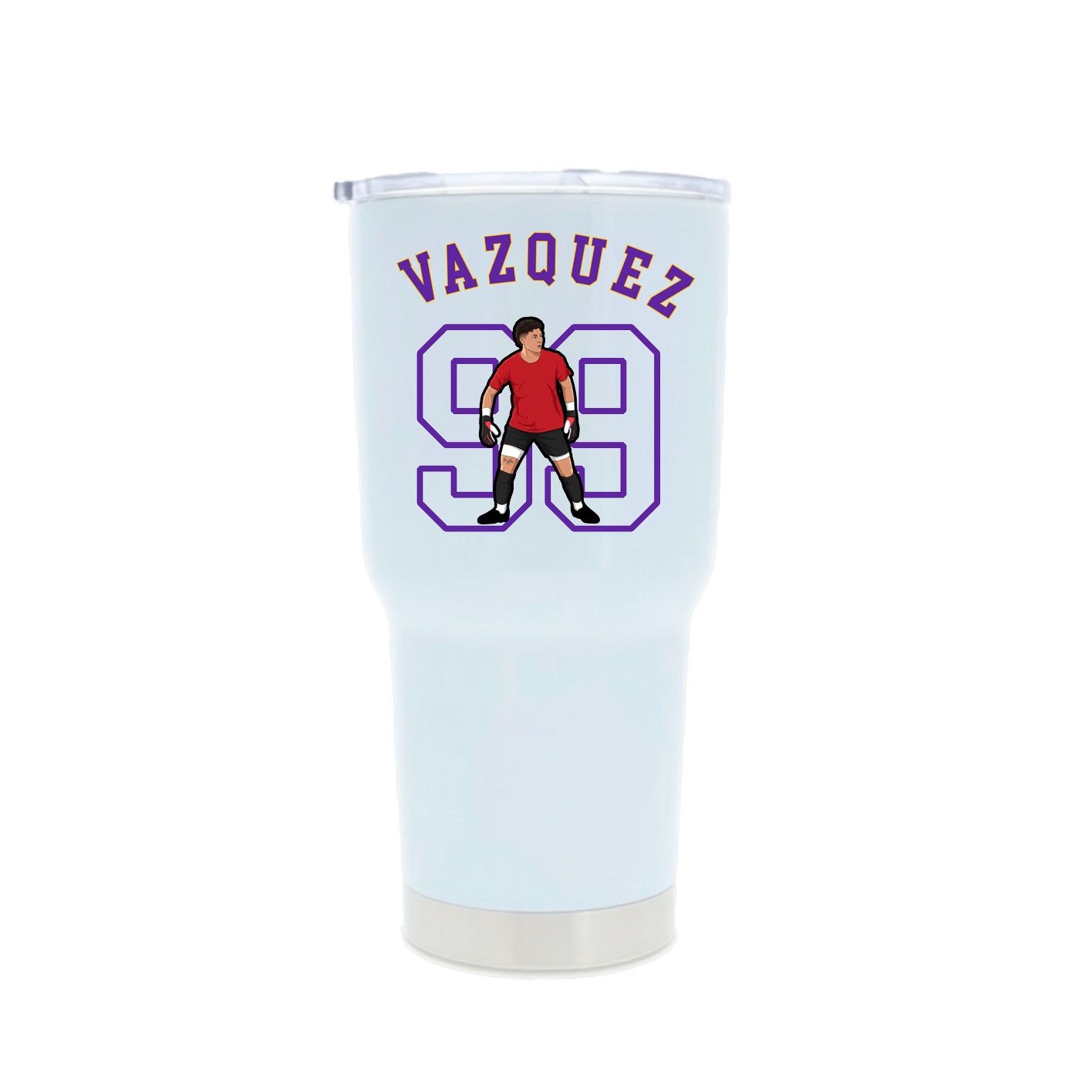 30oz Stainless Steel Tumbler — Shirsey Arch in White