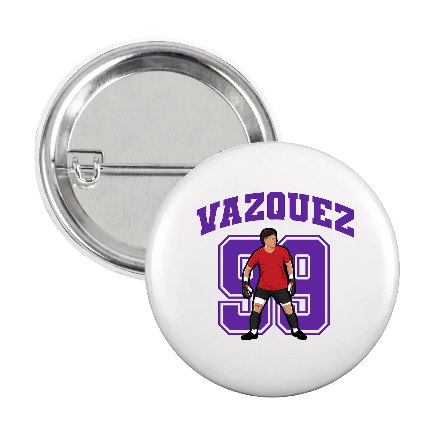 Game Day Button — Number in White