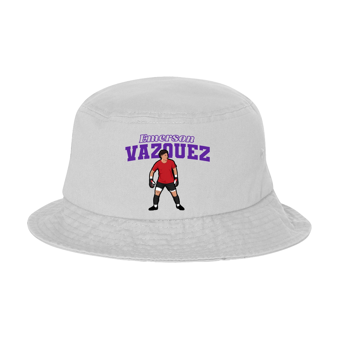 Bucket Cap — Name Arch in White