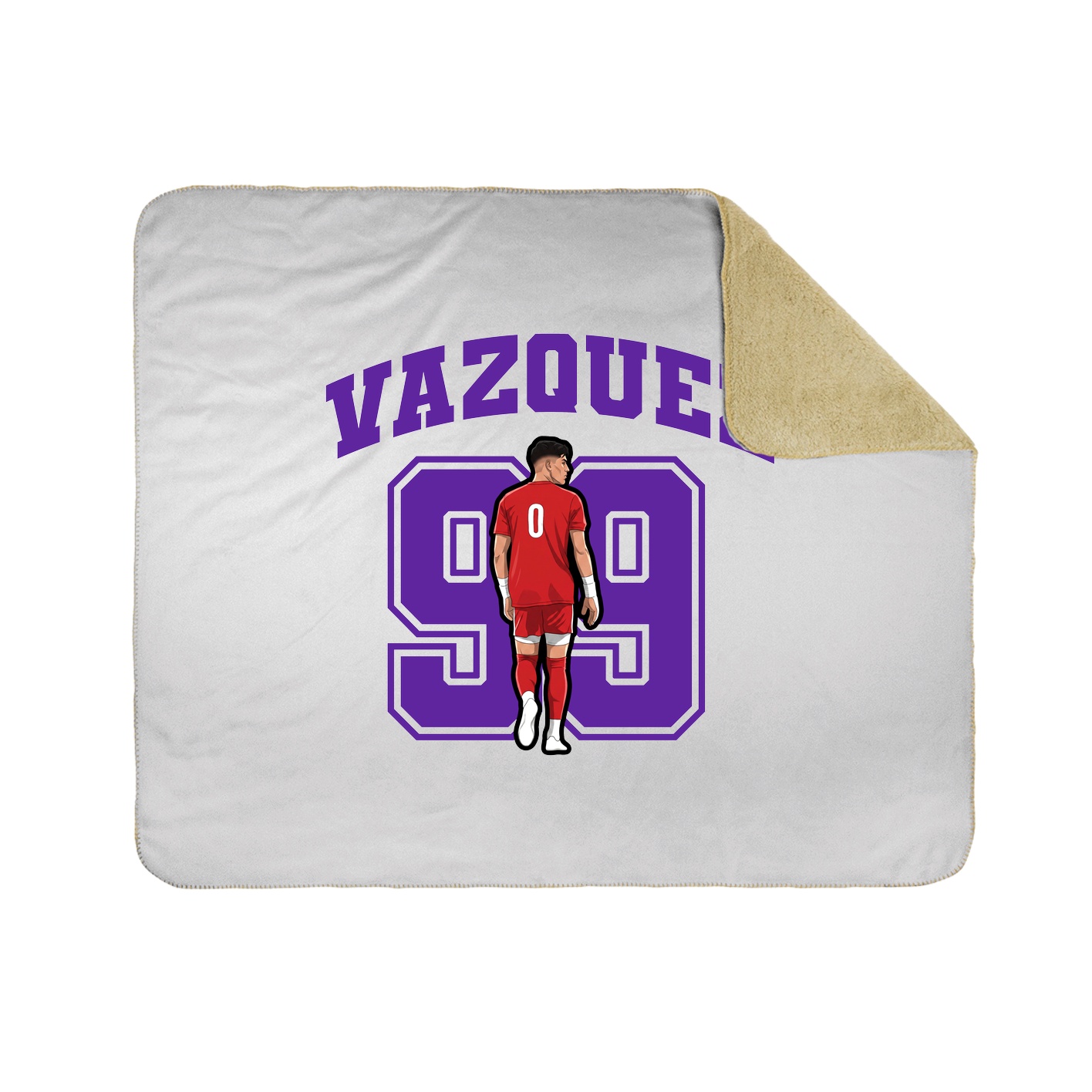 Throw Blanket — Number in White