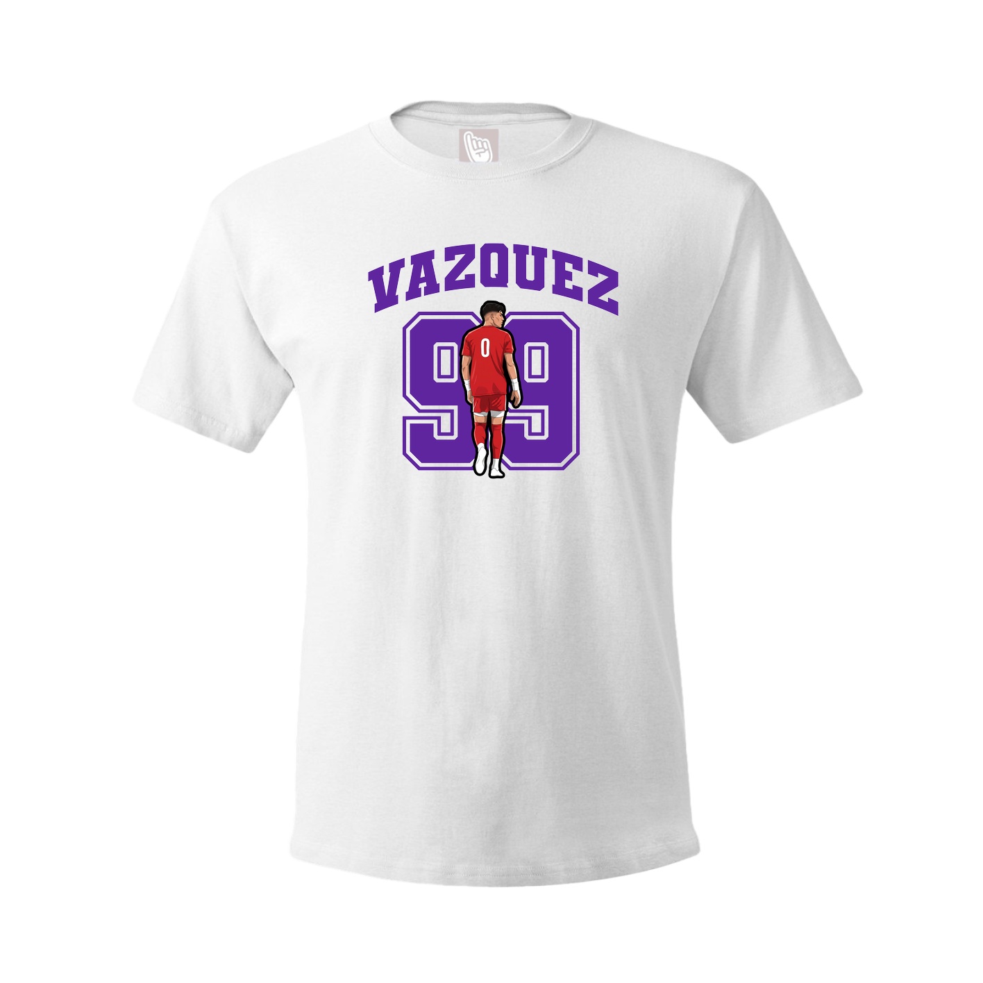Youth Tee — Number in White