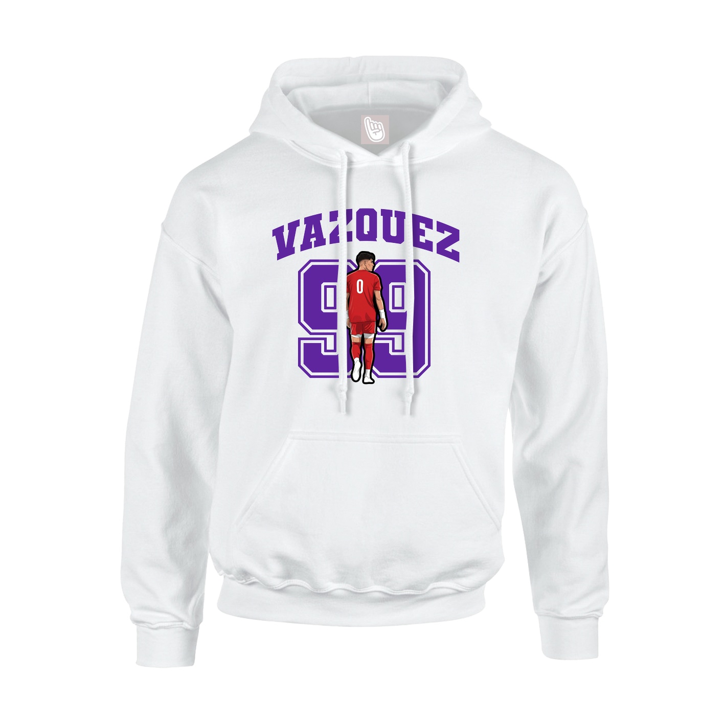 Hoodie — Number in White