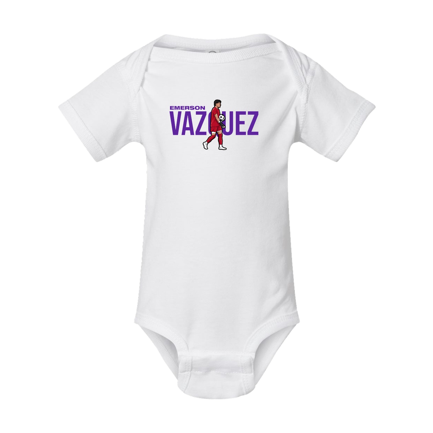 Baby Onesie — Player Name in White