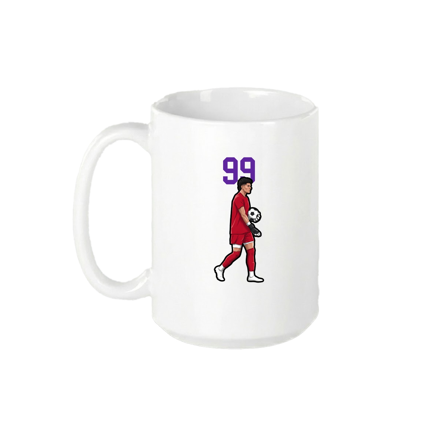15oz Coffee Mug — Number Top in White