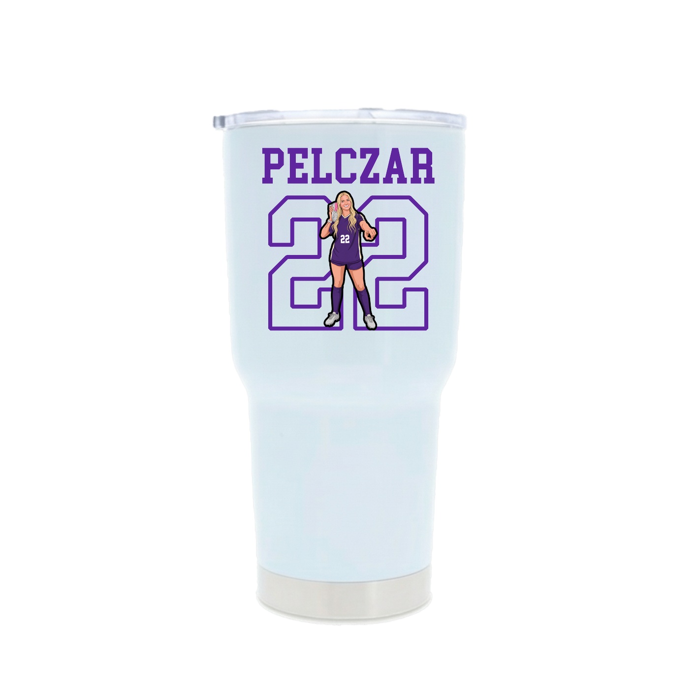 30oz Stainless Steel Tumbler — Shirsey in White