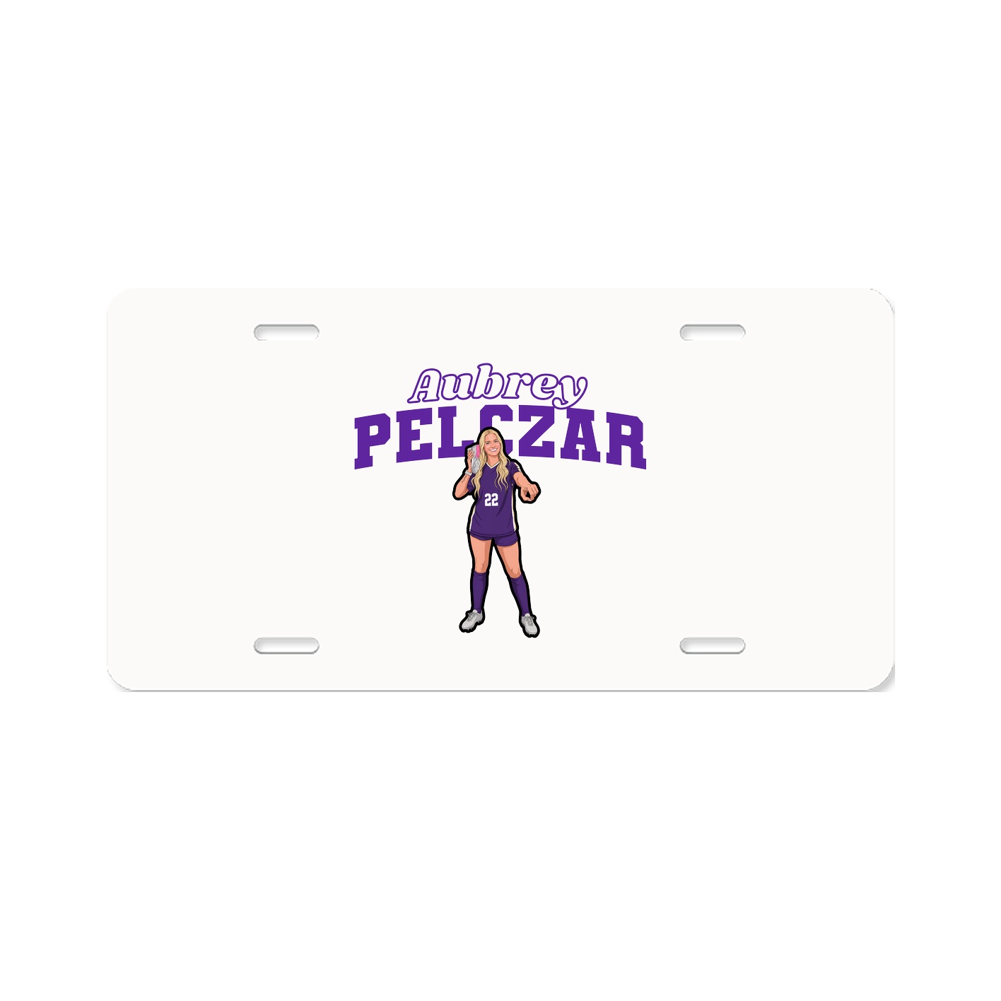 License Plate — Name Arch in Classic