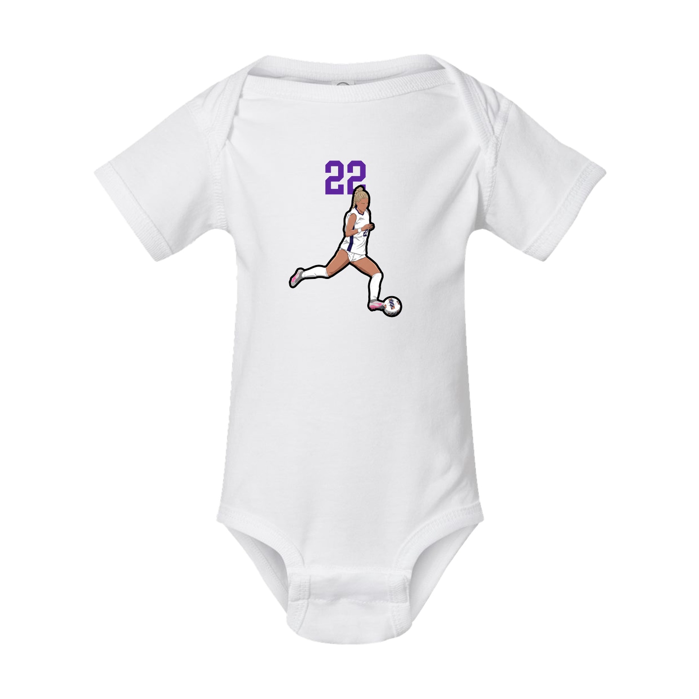 Baby Onesie — Number Top in White