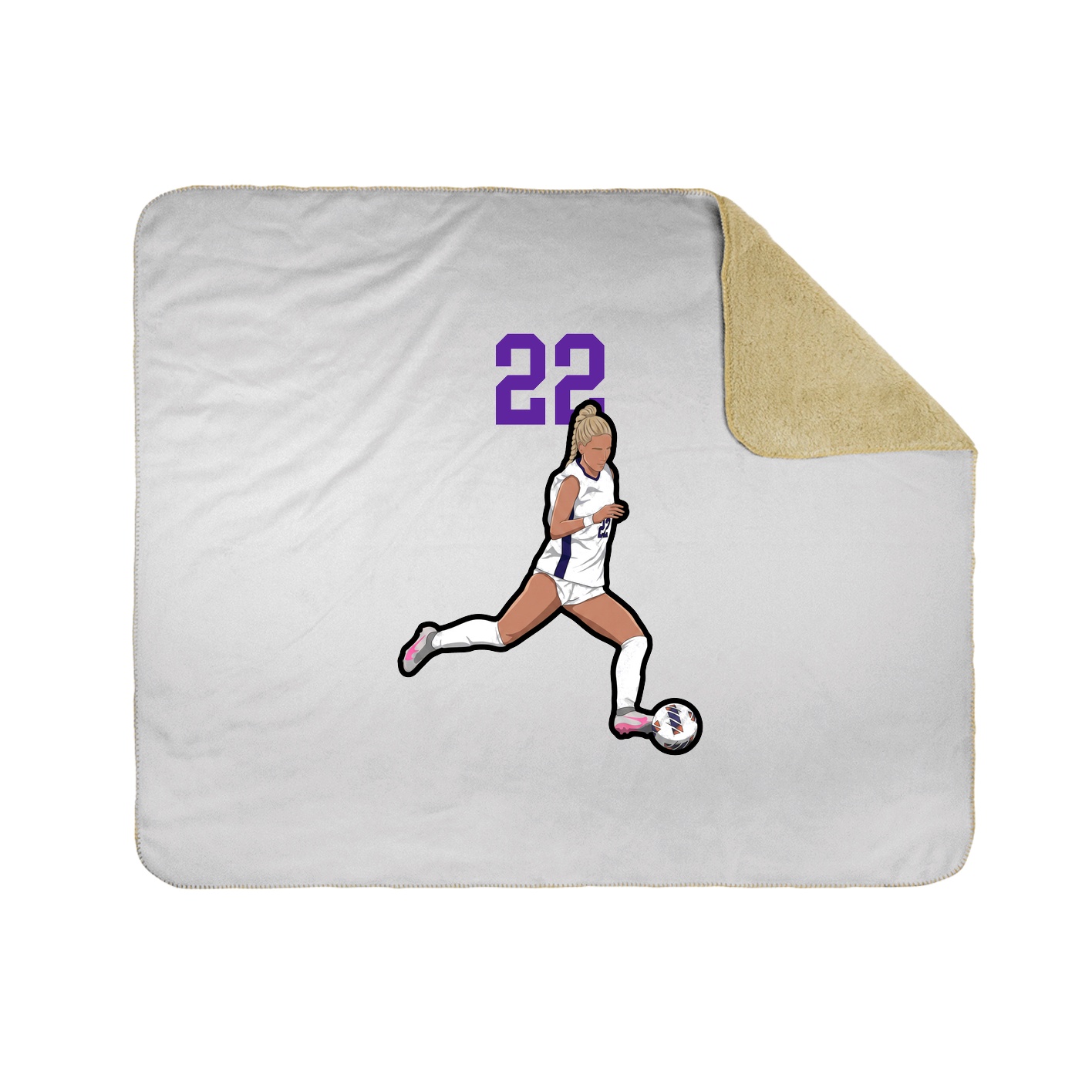 Throw Blanket — Number Top in White