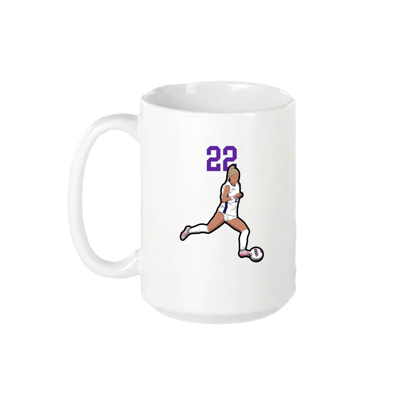 15oz Coffee Mug — Number Top in White
