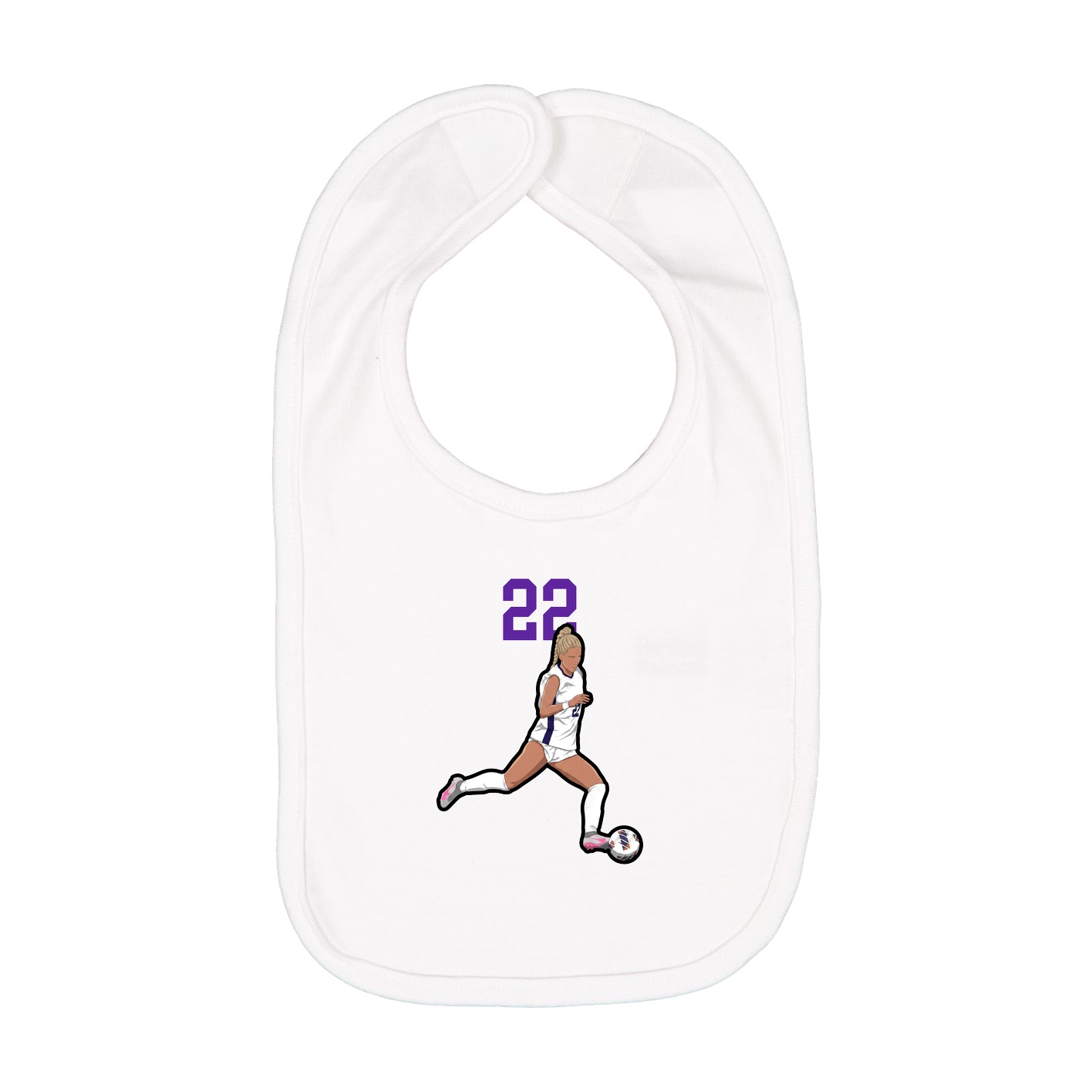 Infant Bib — Number Top in White