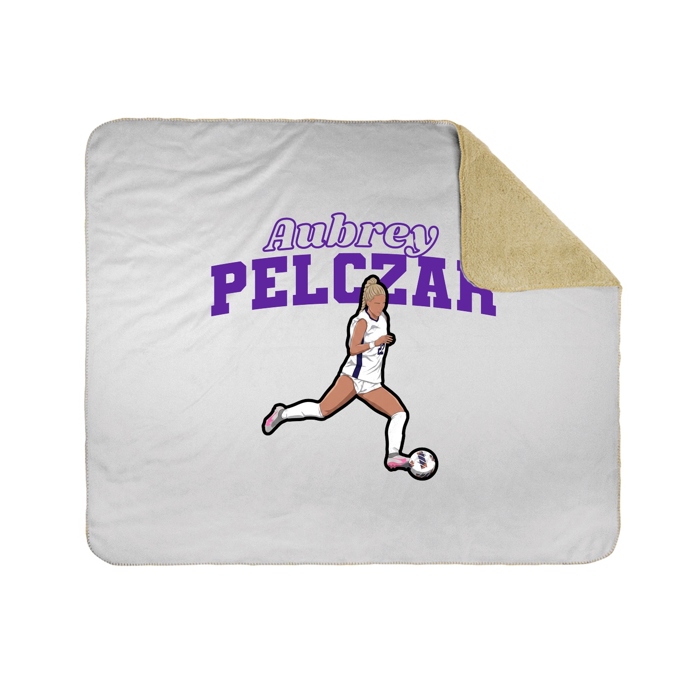 Throw Blanket — Name Arch in White