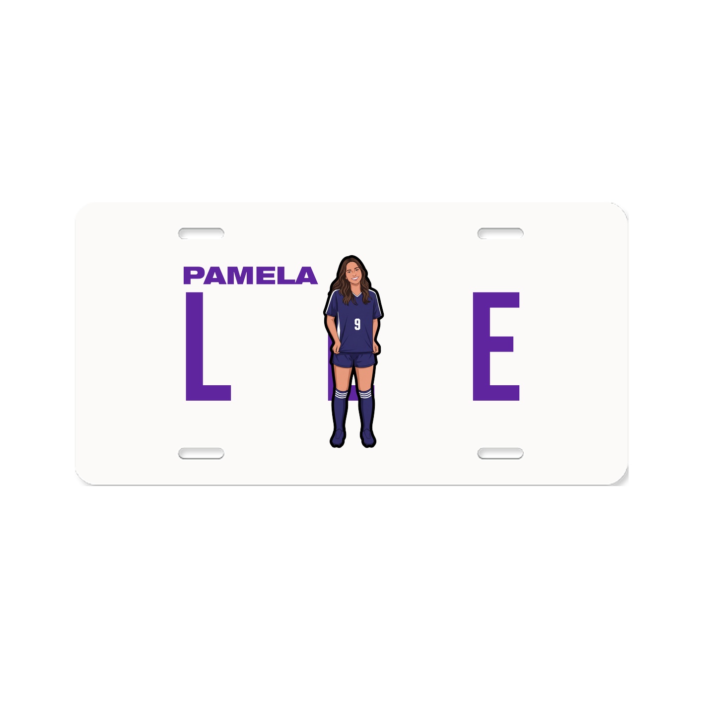 License Plate — Player Name in Classic