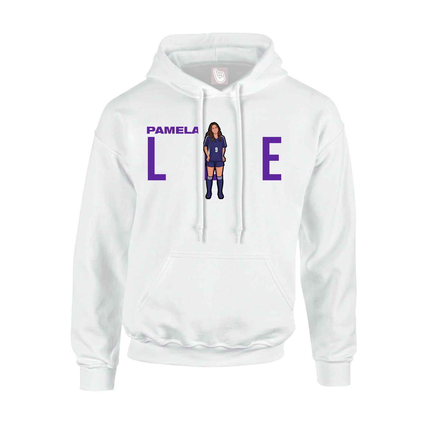 Hoodie — Player Name in White